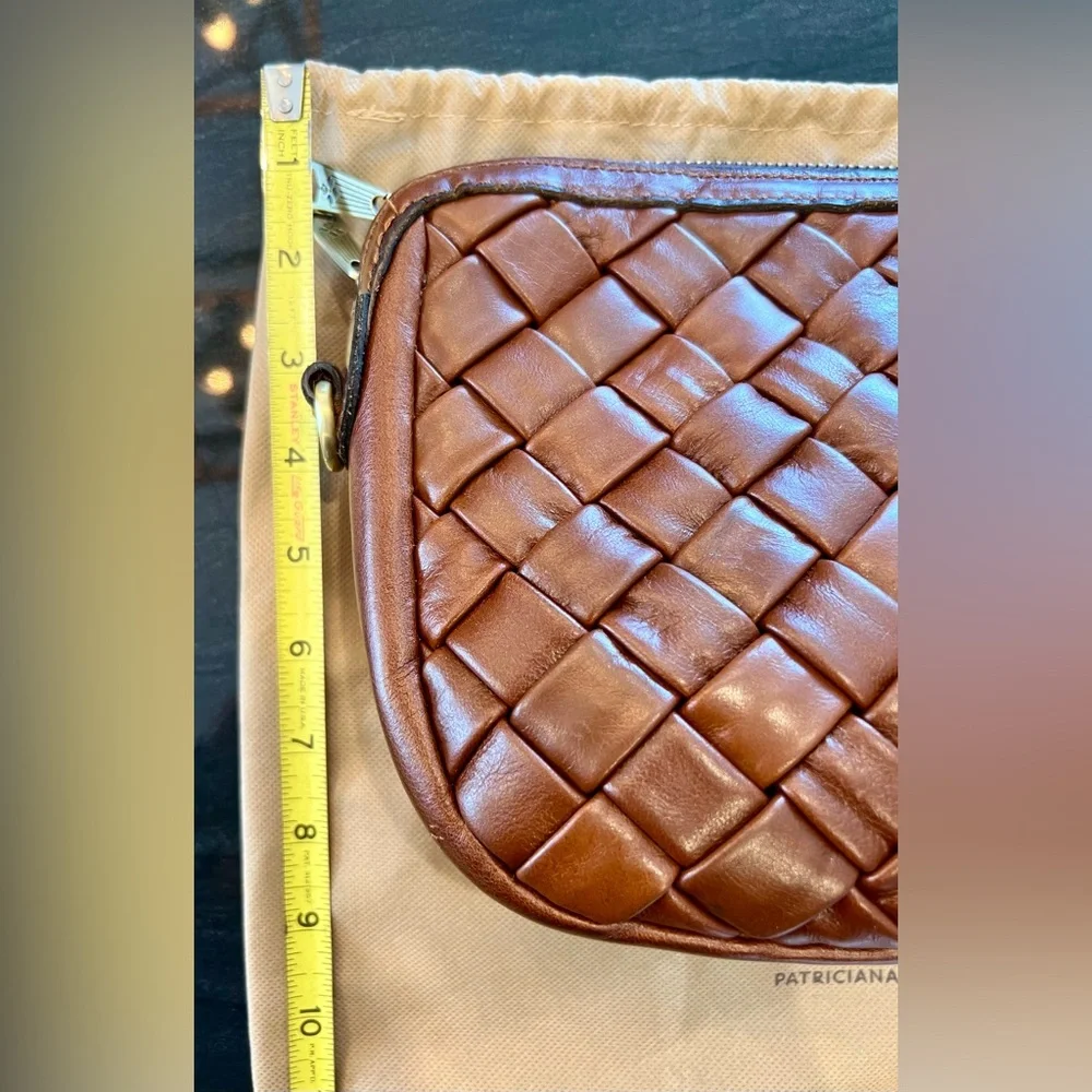 Patricia Nash Woven Brown Leather Crossbody Bag - Picture 9 of 11